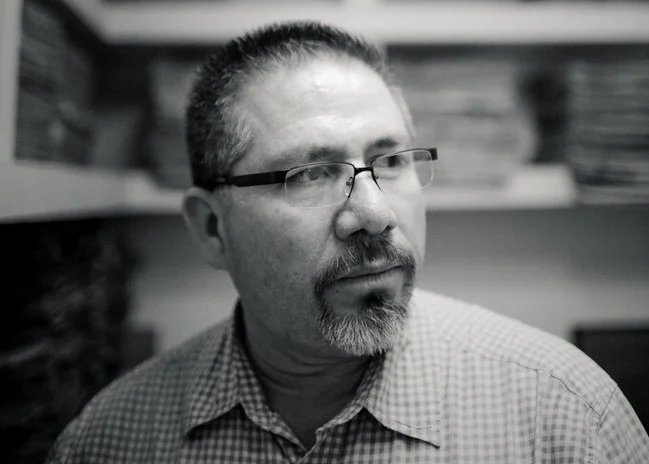 Memorial photograph of Javier Valdez C&aacute;rdenas